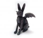 Hazel the HareGoyle - Polymer clay rabbit gargoyle