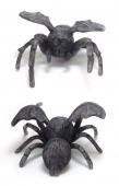 Pogo the SpiderGoyle - Polymer clay jumping spider gargoyle, front and back view