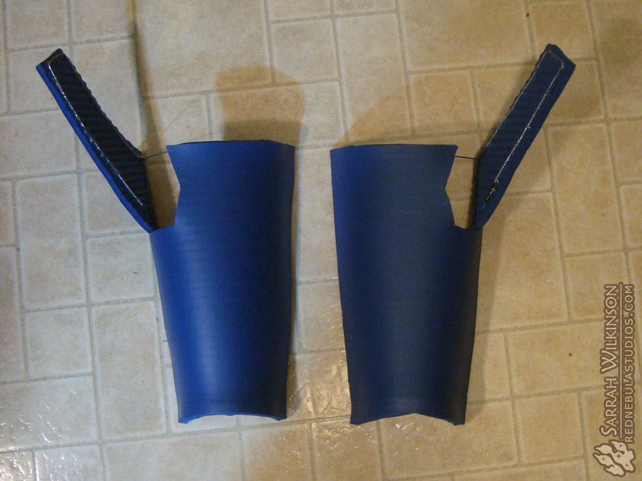 Vambrace pieces in progress