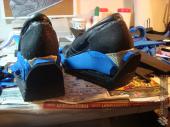 Build up over wedge high heels for the feet