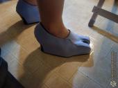 Feet with foam base exterior