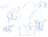 Sketches for other armor pieces