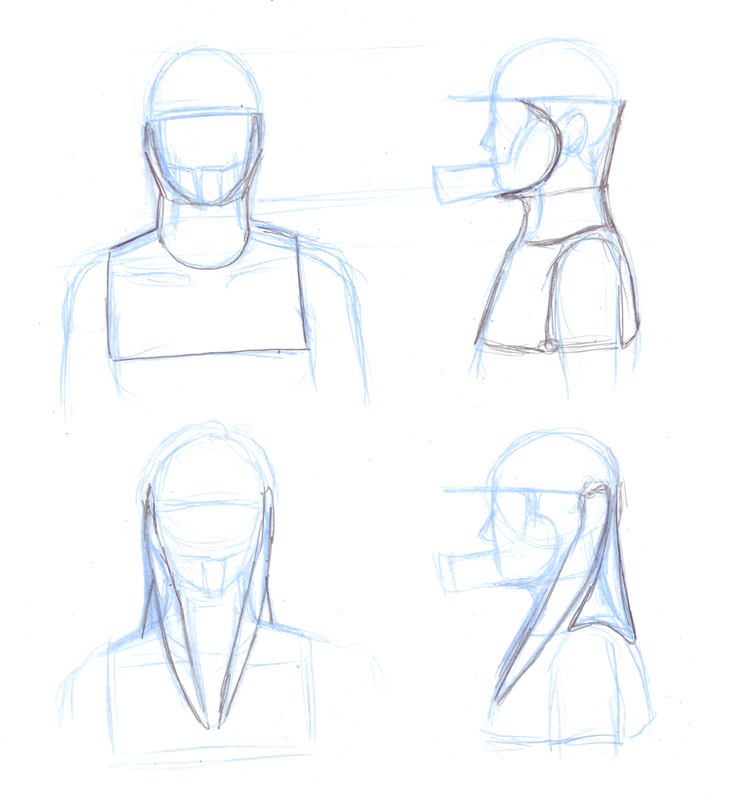 Garrus neck sketches