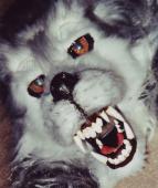 1997 Grey Wolf Costume - Mask Snarl