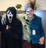 Half-Skeleton Costume with Ghost