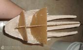 Garrus mask base plaster bandages with cardboard risers