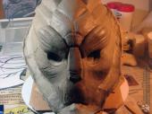 Adding a clay barrier around the base of the sculpture