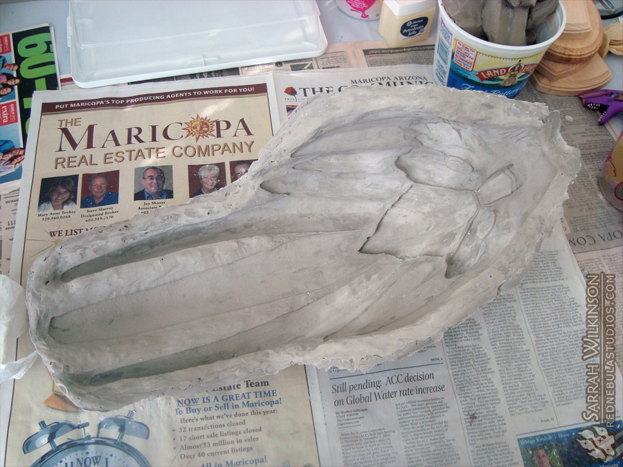 Cleaned out Garrus mask mold