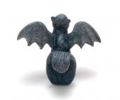 Squirry the SquirrelGoyle, Polymer clay squirrel gargoyle, back view