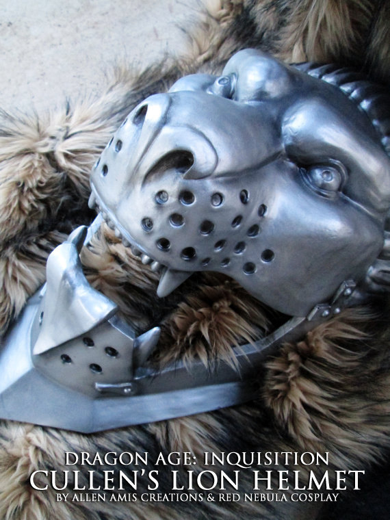 Cast resin helm, painted to resemble iron