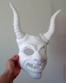 Horned demon mask blank cast pieces