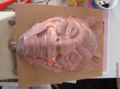Starting the brush-on silicone mold