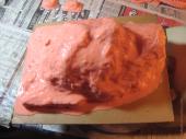 Working on the silicone mold