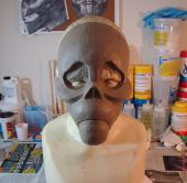 Reaper mask sculpture in progress