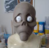 Reaper mask sculpture in progress