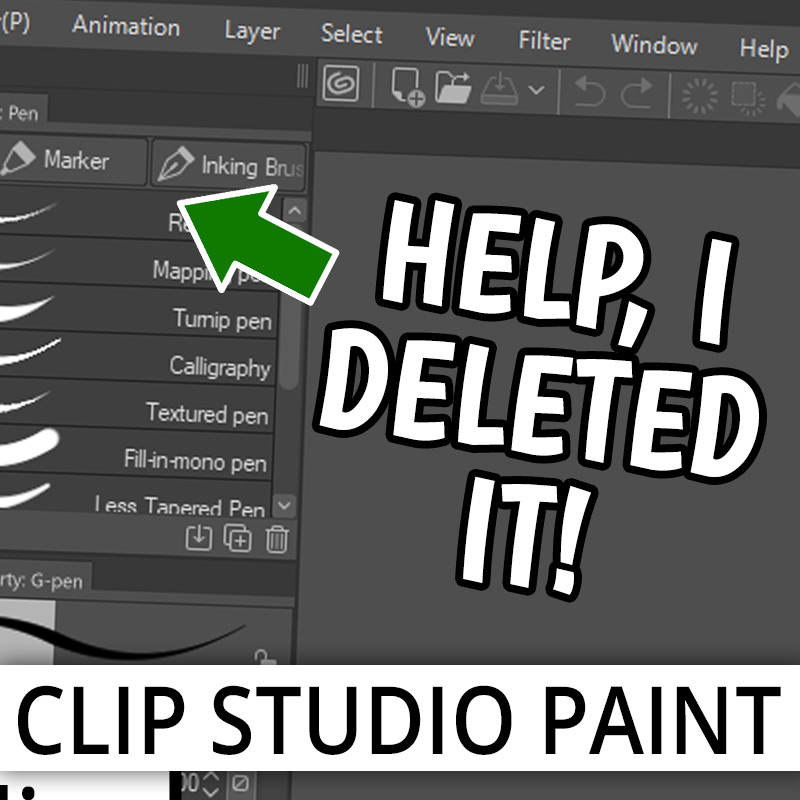 Retrieve a Deleted Tool in Clip Studio Paint (Video) Artwork Red